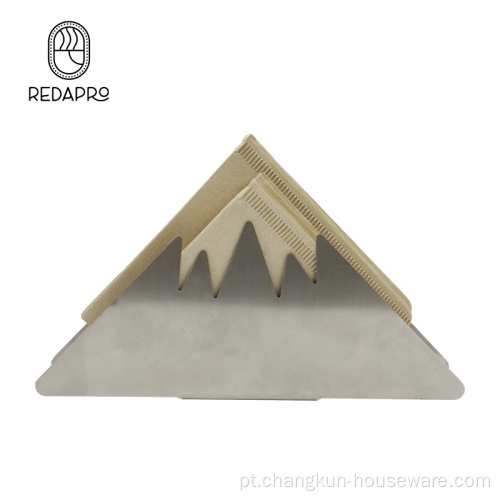 Suporte de papel de filtro de café em forma de montanha